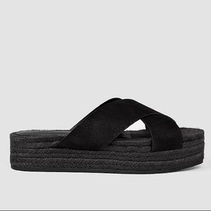 AllSaints Harlem Platform Sandals Espadrilles - 7